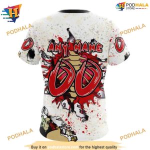 NHL Special Zombie Style Halloween Anaheim Ducks Apparel Hoodie 3D 4