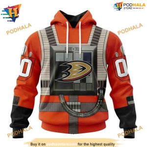 NHL Star Wars Rebel Pilot Personalized Anaheim Ducks Hoodie 3D 1