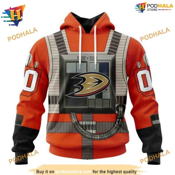 NHL Star Wars Rebel Pilot Personalized Anaheim Ducks Hoodie 3D