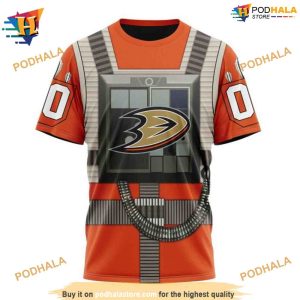 NHL Star Wars Rebel Pilot Personalized Anaheim Ducks Hoodie 3D 3