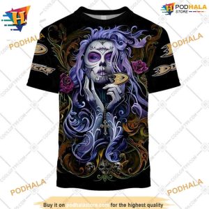NHL Tattoo Girl Artwork 2023 Unisex Unique Anaheim Ducks Hoodie 3D 2