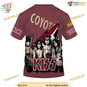 NHL x Kiss Band Style Arizona Coyotes Hoodie 3D Custom Arizona Coyotes Rock Merch 4