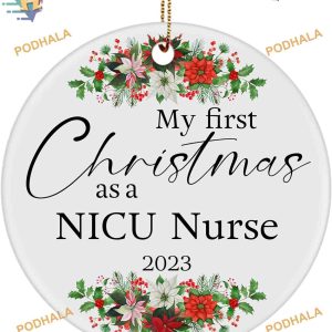NICU Nurse's First Christmas 2023 Ornament, Family Christmas Ornaments