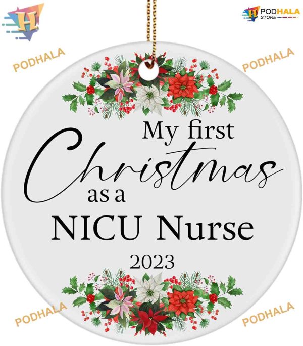 NICU Nurse’s First Christmas 2023 Ornament, Family Christmas Ornaments