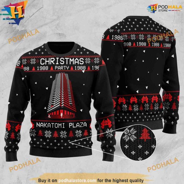 Nakatomi Die Hard Ugly Sweater, Funny Christmas Gift Ideas for Adults
