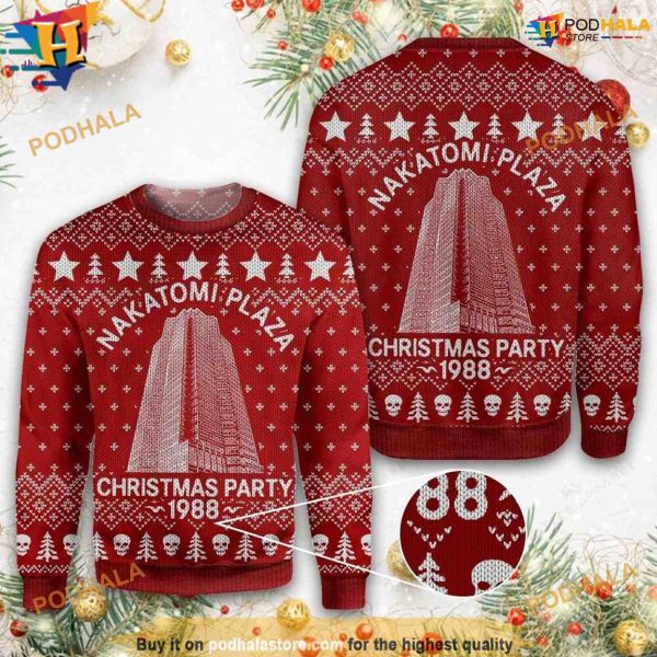 Nakatomi Plaza Funny Xmas Sweater, Great Gift for Christmas Movie Buffs