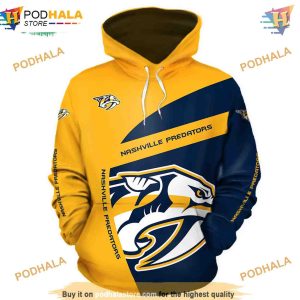 Nashville Predators 3D Hoodie Hooded Long Sleeve Trending Apparel 3