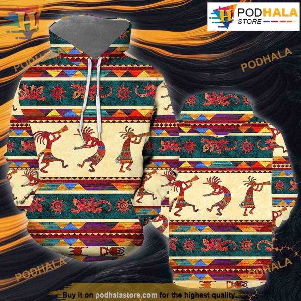 Native American Colorful 3D Funny Hoodie Christmas, Xmas Gifts