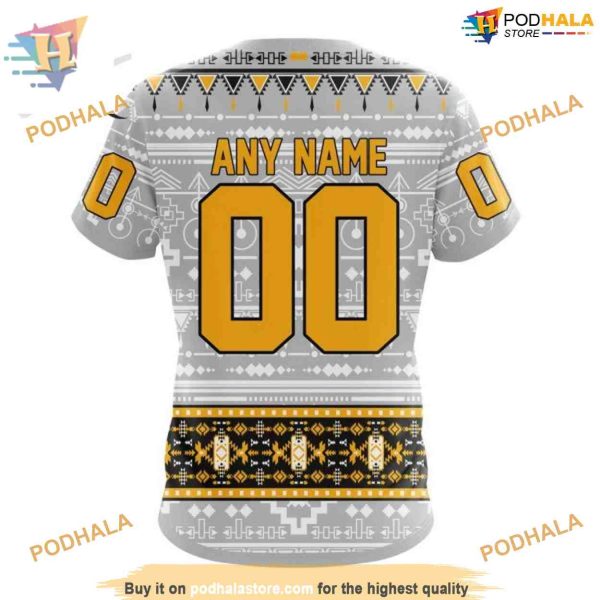 Native Design Customized NHL Boston Bruins Hoodie 3D, Cultural-Inspired Apparel