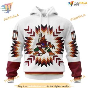 Native Pattern NHL Design Arizona Coyotes Hoodie 3D Custom Arizona Coyotes Merchandise 1