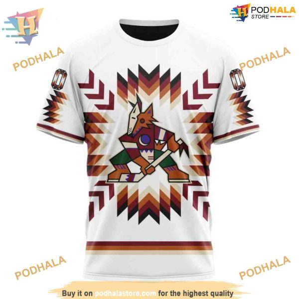 Native Pattern NHL Design Arizona Coyotes Hoodie 3D, Custom Arizona Coyotes Merchandise