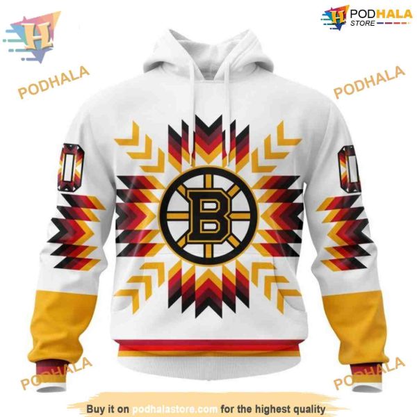Native Pattern Special Design NHL Boston Bruins Hoodie 3D, Personalized Apparel