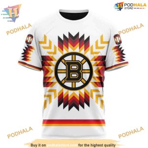 Native Pattern Special Design NHL Boston Bruins Hoodie 3D Personalized Apparel 3