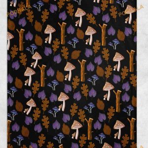 Nature & Witchy Mushroom Blanket, Funny Xmas Gift