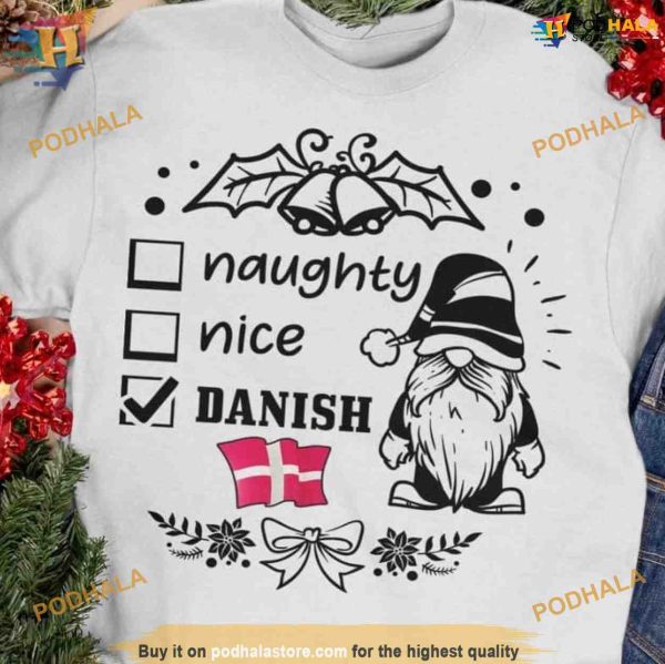 Naughty Danish Garden Gnomies Christmas Shirt, Funny Xmas Gifts