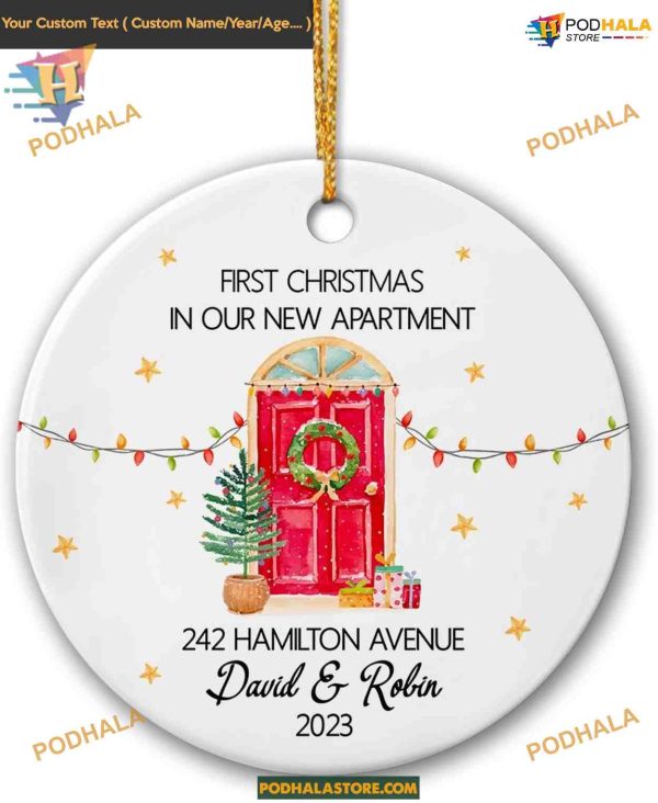 New Apartment 2023 Ornament, Personalized Family Christmas Ornaments