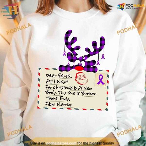 New Body Wish List Santa Shirt, Fibromyalgia Xmas Support