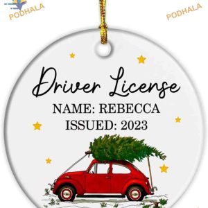 New Driver License Custom Christmas Ornament, 2023 Personalized Gift