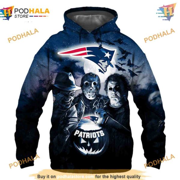 New England Patriots 3D Halloween Hoodie, Essential NFL Apparel