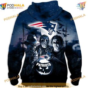 New England Patriots 3D Halloween Hoodie Essential NFL Apparel 2