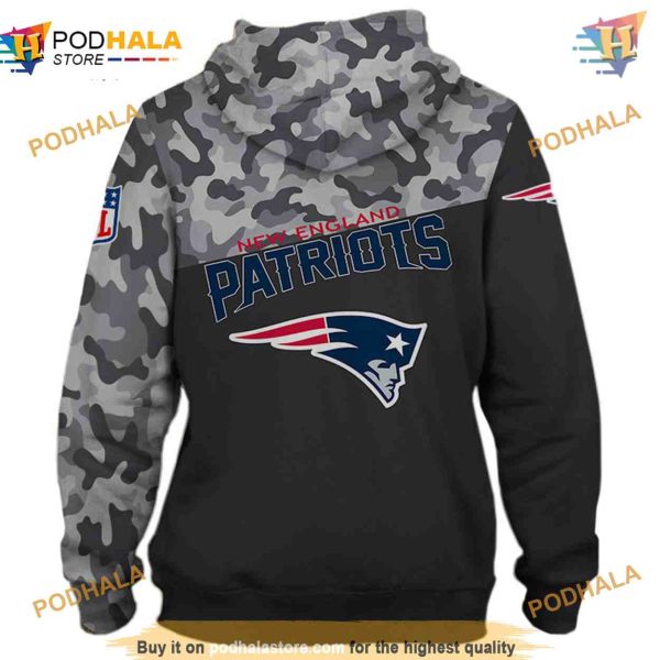New England Patriots Military NFL Hoodie 3D, Premium NFL Apparel
