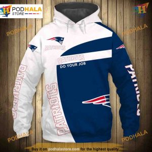New England Patriots NFL Hoodie 3D, Affordable NFL Merchandise Pullover