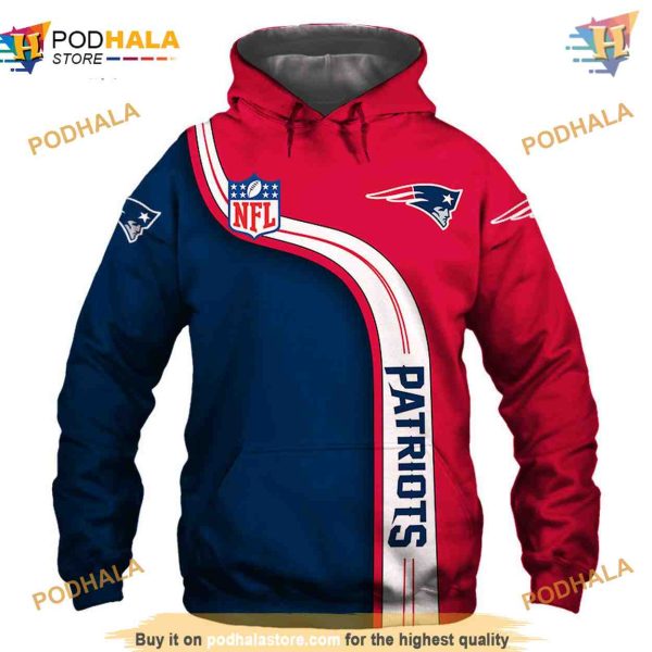 New England Patriots NFL Hoodie 3D, Cute NFL Merchandise for Fans