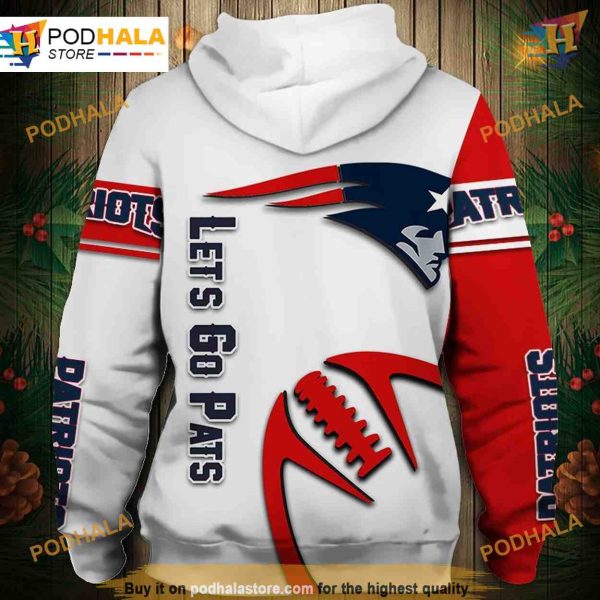 New England Patriots NFL Hoodie 3D Graphic, Low-Cost NFL Merchandise