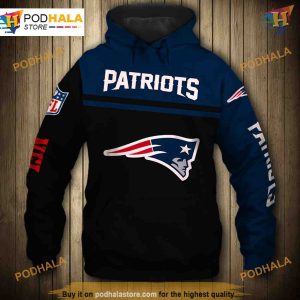 New England Patriots Skull NFL Hoodie 3D Edgy NFL Apparel for Fans 1