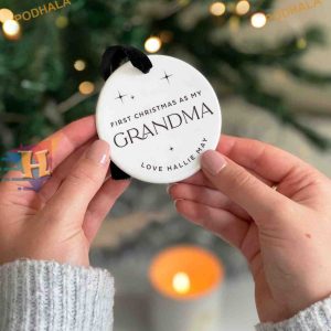 New Grandparent Christmas Keepsake, Personalized Gift for Grandma or Granddad