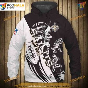 New Orleans Saints NFL Hoodie 3D, Cartoon Player NFL Apparel