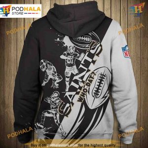 New Orleans Saints NFL Hoodie 3D Cartoon Player NFL Apparel 2