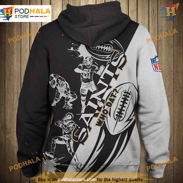New Orleans Saints NFL Hoodie 3D, Cartoon Player NFL Apparel