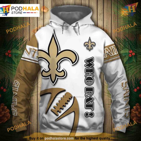 New Orleans Saints NFL Hoodie 3D Graphic, Budget-Friendly NFL Apparel
