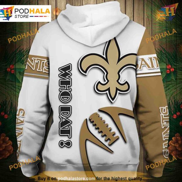 New Orleans Saints NFL Hoodie 3D Graphic, Budget-Friendly NFL Apparel