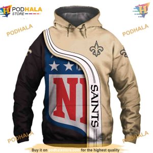 New Orleans Saints NFL Hoodie 3D, Stylish NFL Merchandise Pullover