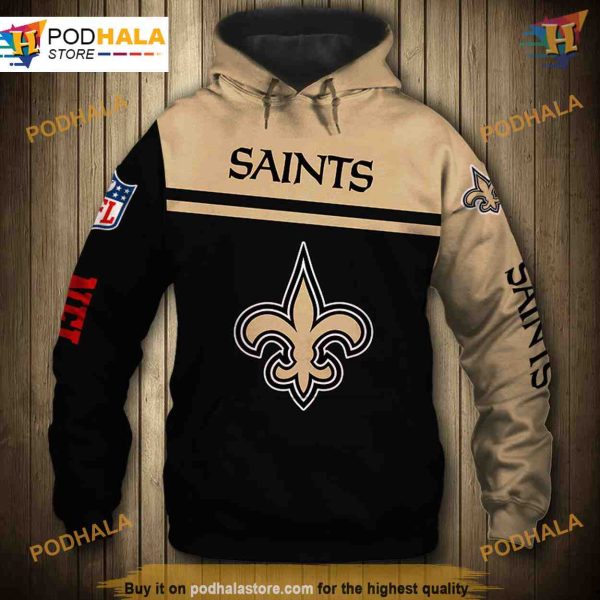 New Orleans Saints Skull 3D Hoodie, NFL Apparel for Fans
