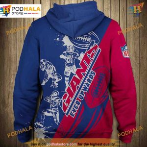 New York Giants 3D Hoodie Cartoon Player Cute Sweatshirt 2