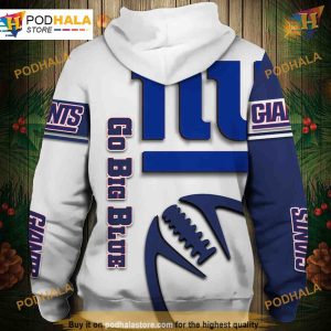New York Giants 3D Hoodie Graphic Balls Sweatshirt Pullover 2