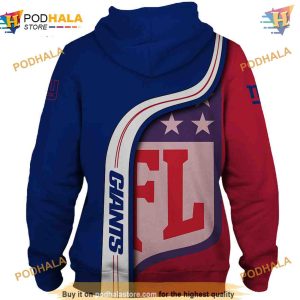 New York Giants 3D Hoodie Pullover Sweatshirt NFL Fanwear 2