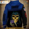 New York Giants Skull 3D Hoodie Pullover Sweatshirt - Fan Apparel