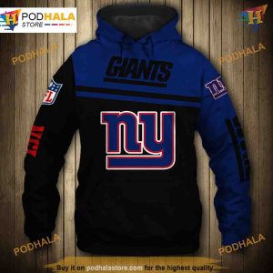 New York Giants Skull 3D Hoodie Pullover Sweatshirt Fan Apparel 2