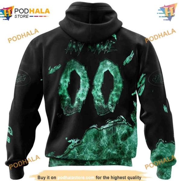 New York Jets Devil Eyes 3D Hoodie, NFL Apparel for Enthusiasts