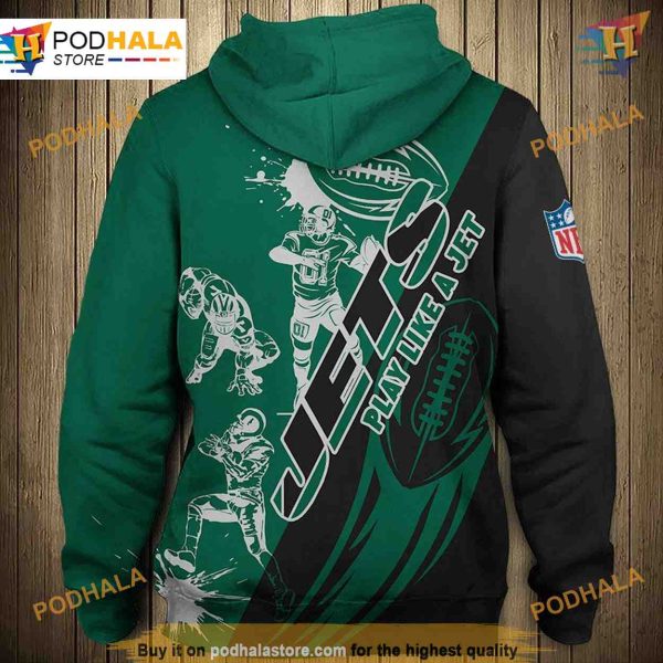 New York Jets NFL Hoodie 3D Cartoon, Cute NFL Apparel Sweatshirt