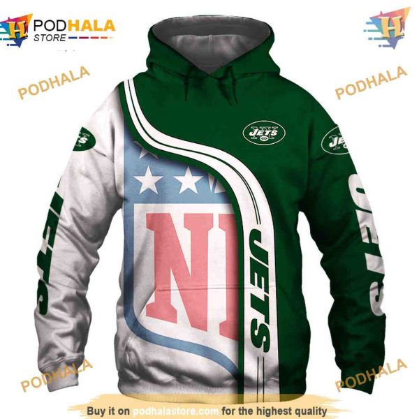 New York Jets NFL Hoodie 3D, Stylish NFL Merchandise Pullover
