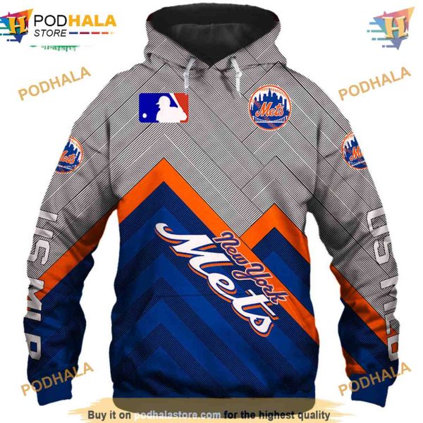 New York Mets 3D Hoodie, Affordable Baseball Sweatshirt for Fans