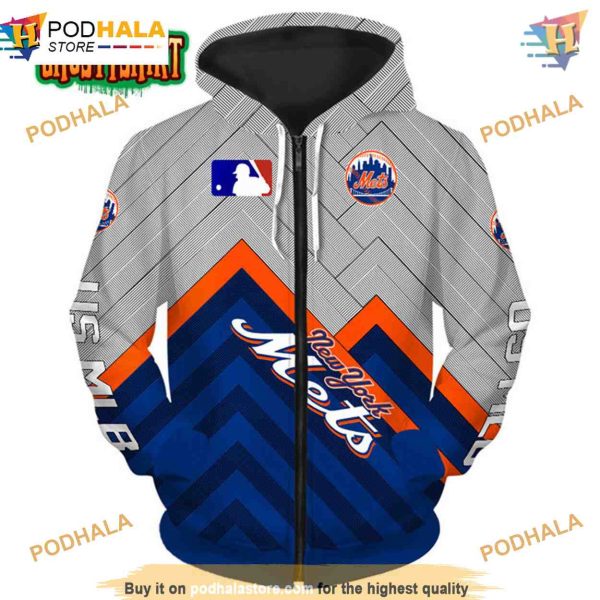 New York Mets 3D Hoodie, Affordable Baseball Sweatshirt for Fans