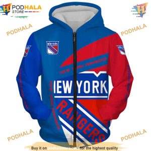 New York Rangers 3D Hoodie Hooded Long Sleeve Fan Gifts 3