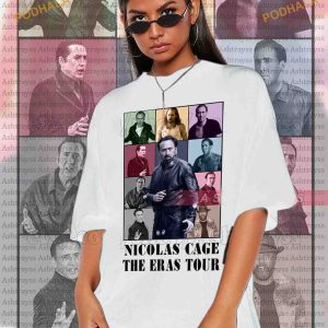 Nicolas Cage The Eras Tour Funny Shirt For Women Men
