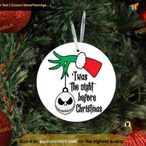 Nightmare Before Xmas Decor, Grinch and Skellington Ornaments